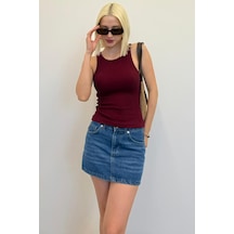 Madmext Bordo Kalın Askılı Regular Kesim Basic Atlet Mg2059 Bordo