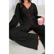 Bella Notte Kadın Siyah Uzun Kollu Pijama Takımı