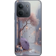 Redmi 15c Uyumlu Mor Lamba Altı Baskılı Silikon Kılıf Renkli