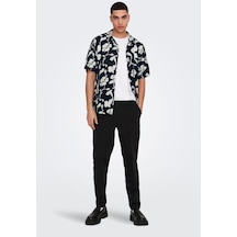 Only & Sons Onsdash Lıfe Ss Resort Aop Shırt Noos Lacivert 001