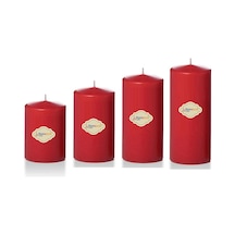4 Lü Set Mum Kırmızı Çap :5 cm