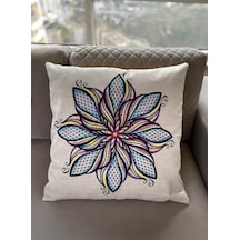 Mandala Desenli Dekoratif Minder Kılıfı 60*60 Cm