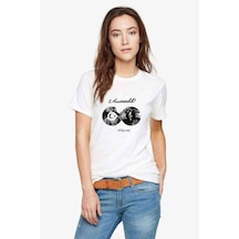 Sonsuzluk 10 Kasim Açık Renkler Tum Baskılı Beyaz Kadın Tshirt