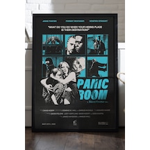 Panic Room Siyah Ahşap Çerçeveli Poster, Dekoratif Film Duvar Tablosu