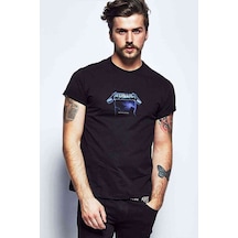 Metallica Ride The Lightning Baskılı Siyah Erkek Tshirt
