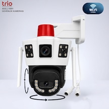 Trio Tr-wx259 Wifi Dış Mekan Güvenlik Kamerası 3 Görüntü Çift Lens Ptz Takip Sistemli