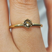 Fasekgold Zultanit Doğal Taşlı Tek Taş 14 Ayar Altın Evlilik Teklifi Yüzüğü