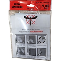 Difix 75x125cm Pratik Hazır Sineklik - Yapıştırma Cırt Bantlı Tek Kanat Plastik