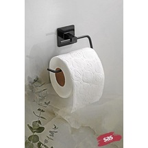 Sas Haus Kare Yapışkanlı Açık Tuvalet Kağıtlığı Wc Kağıtlık Tutucu Siyah Ks-001 Sku: Smg8690010190222 Diğer