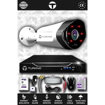 Turkno 1 Kameralı Galia 1 Dış Kamera Set 500 GB HDD Full HD Gece Görüşlü Güvenlik Kamerası Sistemi