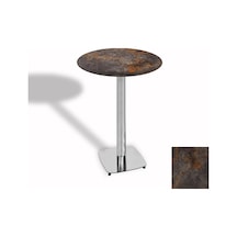 Bistro Masa Tokyo Kromnikel - Werzalit, Wermodin Ve Allzalit Tabla 70 Cm Çap - Metalic Oxid 3 Çok Renkli