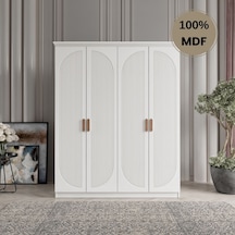 Soho 4 Kapak Mdf Gardırop Beyaz