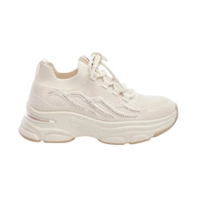 Guja Kadın Premium Triko Taşlı Sneaker Spor Ayakkabı 25y309 Bej