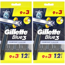 Blue3 Slalom Kullan At Tıraş Bıçağı 12'li 2li Paket