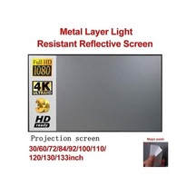 Ankatek 133 İnç Katlanabilir Proje Perdesi, Ev Sinema Jzr-gy, Metal Anti-parlak