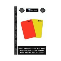 Delux Serisi Rekabet Mac Aracı Müsabaka Scx-1380 Hakem Kartı Sarı-kırmızı Sc-10432 Kırmızı - Sarı