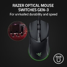 Razer Cobra - Chroma Rgb'ye Sahip Hafif Kablolu Oyun Faresi Tüy Hafifliğinde 57g, 3-nesil Optik Fare Anahtarları, Gövde Altı Aydınlatmalı Chroma Aydınlatma, Hassas Sensör Ayarları Siyah
