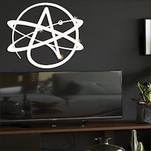 60X52Cm Ateist Ateizm Temalı Logo Simge Ikon Tattoo Duvar Aynası Şeffaf