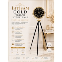 İhtişam Gold Tripod Ayaklı Saat