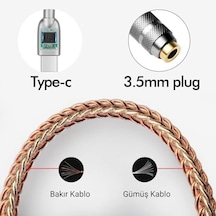 Type-c - 3.5 Alc5686 Çip Hifi Dac Ses Kartı Kulaklık Kablosu Usb Başlık