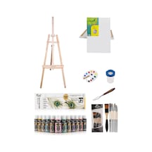 Mastermix Akrilik Metalik Renkler 50X70 Tuval-Şövale Set