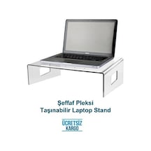 Pleksi Bilgisayar Standı Şeffaf Renk 40X25 Cm U Pleksiglas