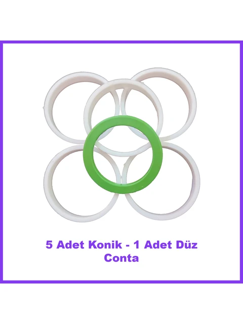 Evye Sifon Conta Seti 5 Ad Konik 1 Ad Düz