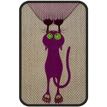 Glipet Desenli Çift Taraflı Kedi Tırmalama Paspası Purple 38.5 x 30 CM