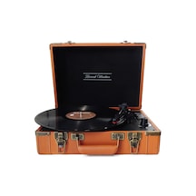 Record Master T317UB Bluetooth Şarj Edilebilir Retro Pikap Kahverengi