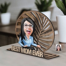 Bk Gift Kişiye Özel 3 Katmanlı Anne Karikatürlü Ahşap Biblo-15 Anneye Hediye, Anneler Günü Hediyeleri Kobitmeyen138171 Bk Gift