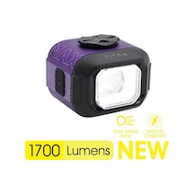 Moon Tıtan Max 1700 Lümen Usb Ön Far Mor