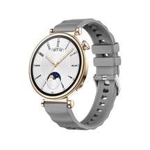 Sneezy Huawei Watch Gt4 41mm İle Uyumlu Softflex Metal Tokalı Spor Silikon Akıllı Saat Kordonu