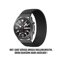 Xiaomi Watch S1 İçin Kordon, Medium Size, 155mm Braided Solo Loop Band Siyah Watch S1 İle Uyumlu Kordon - Siyah Çok Renkli
