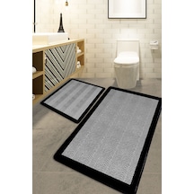 Chilai Home Barley Black 2'li Set Banyo Halısı Djt Renkli