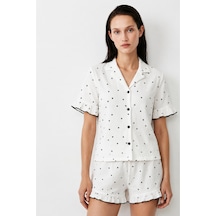 Norcia Sports Kadın Relaxed Lastikli Beyaz Pijama Takımı Çok Renkli - 929323051 Çok Renkli - 929323051 Çok Renkli