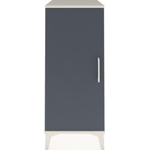 Hyperion Komodin Tek Raflı Tek Kapaklı 44x44x106 Aytaşı-antrasit Aytaşı