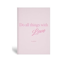 15x21 Keten Süresiz Planlayıcı Ajanda Defter Pembe Açık Gri