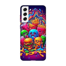 Samsung Galaxy S21 Uyumlu Baskılı Şeffaf Telefon Kılıfı Koleksiyon: Snacktoon Delight 4