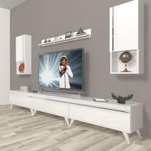 Decoraktiv Eko 270ta Mdf Retro Tv Ünitesi Tv Sehpası Parlak Beyaz