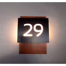 Işıklı Otel Oda Numarası Wooden Serisi