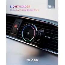 Truebo LightHolder Magsafe Şarjlı RGB Araç Telefon Tutucu