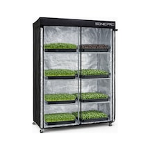 Sonicpro Bitki Yetiştirme Kabini 120x40x160 Microgreen Model Raflı Tekerli