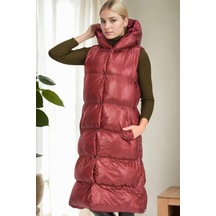 Z6734 Dewberry Xexese Bayan Yelek-bordo-1 Bordo-1