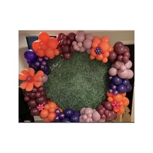 Mor Turuncu Toz Pembe Mürdüm Balon Zinciri 100 Adet Mix