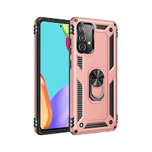 Newface - 625 - Samsung Galaxy A32 Kılıf Sofya Yüzüklü Silikon Kapak - Kmrsfres - - Rose