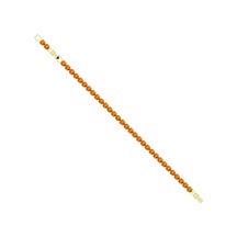 Merano Design 5mm Turuncu Su Yolu Gold Bileklik Çok Renkli