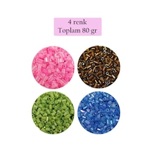 Kesme Cam Boncuk 2mm - 4 Renk - Toplam 80 Gram - Bnc440