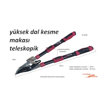 Teleskopik Yüksek Dal Kesme Makası Uzar Kısalır Budama Makası Ağa