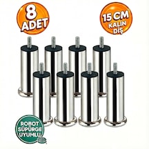 Baza Koltuk Kanepe Mobilya Ayağı Kalın Diş Metrik 3/8 Krom 15cm 8 Adet Vida Ölçüsüne Dikkat Metal Krom Baza Koltuk Kanepe Mobilya Ayağı Kalın Diş Metrik 3/8 Krom 15cm 8 Adet Vida Ölçüsüne Dikkat Metal Krom