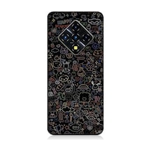 İnfinix Zero 8 Uyumlu 8 Bit Sevimli Karakterler Desenli Silikon Kılıf